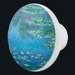 Water Lilies, Claude Monet  Ceramic Knob<br><div class="desc">“One instant, one aspect of nature contains it all, ” said Claude Monet, referring to his late masterpieces, the water landscapes that he produced at his home in Giverny between 1897 and his death in 1926. In this spatially ambiguous canvas, the artist looked down, focusing solely on the surface of...</div>