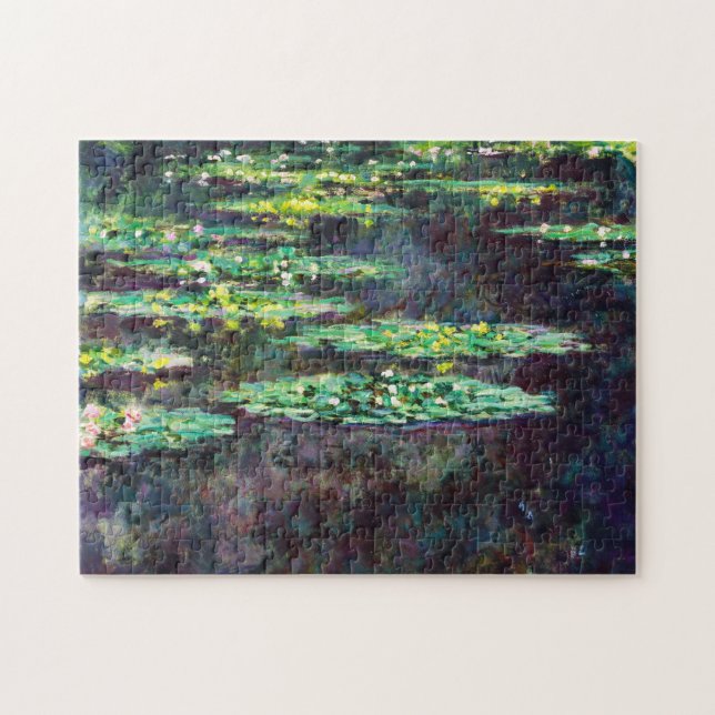 Water Lilies Claude Monet cool, old, master, maste Jigsaw Puzzle (Horizontal)