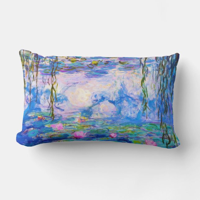 Water Lilies Claude Monet Lumbar Pillow (Front)