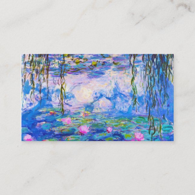 Water Lilies Claude Monet painting old master Business Card (Front)