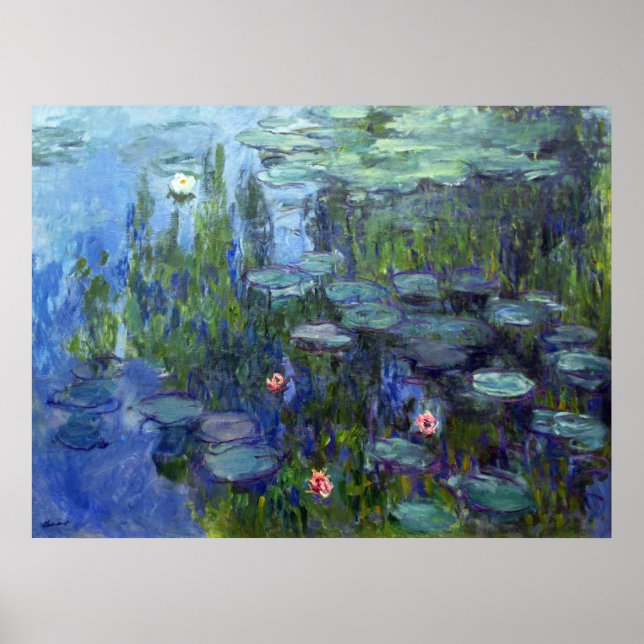 Water Lilies, Claude Monet Poster (Front)