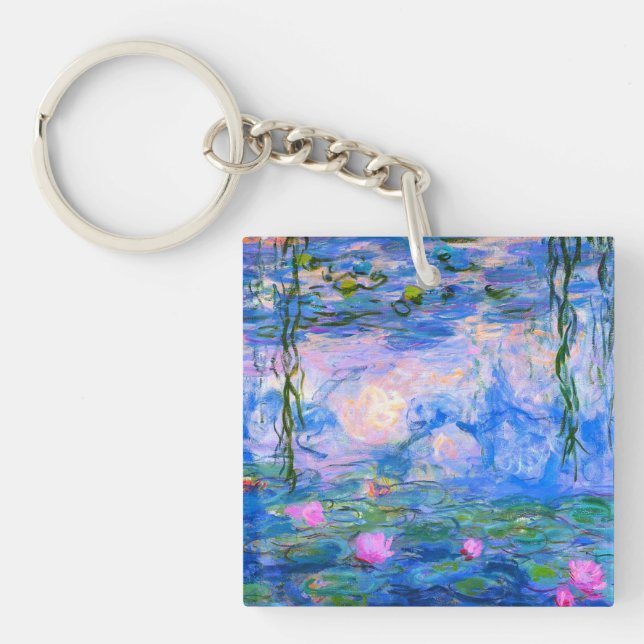 Water Lilies Claude Monet Restored Keychain (Front)