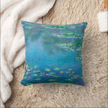 Water Lilies, Claude Monet  Throw Pillow<br><div class="desc">“One instant, one aspect of nature contains it all, ” said Claude Monet, referring to his late masterpieces, the water landscapes that he produced at his home in Giverny between 1897 and his death in 1926. In this spatially ambiguous canvas, the artist looked down, focusing solely on the surface of...</div>