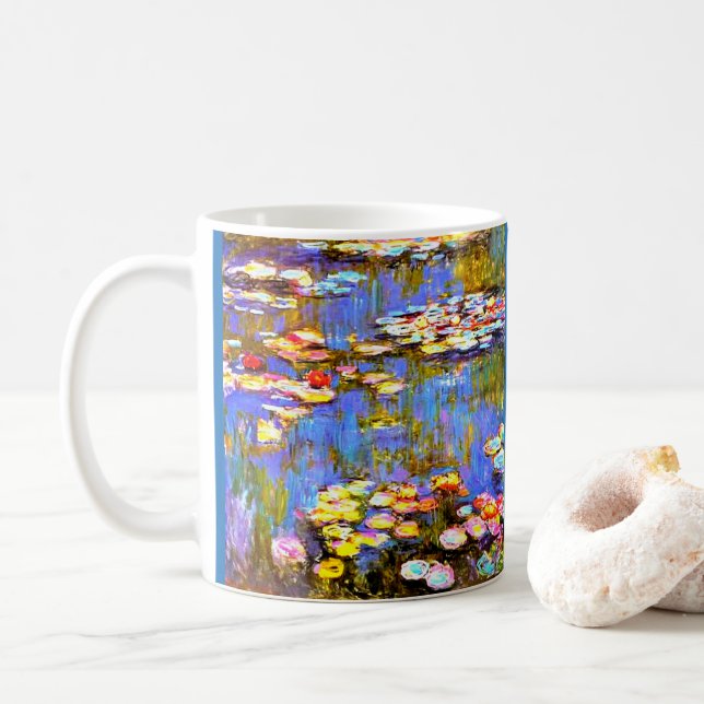 "Water Lilies" de Claude Monet Ceramic Mug (Avec donut)