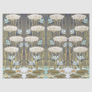 Water Lilies,Dragonflies,Marsh Art Nouveau Tissue Paper