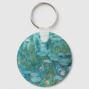 Water Lilies, Fine Art Oil Painting, Claude Monet Keychain