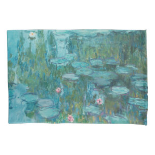 Water Lilies, Fine Art Oil Painting, Claude Monet Pillowcase