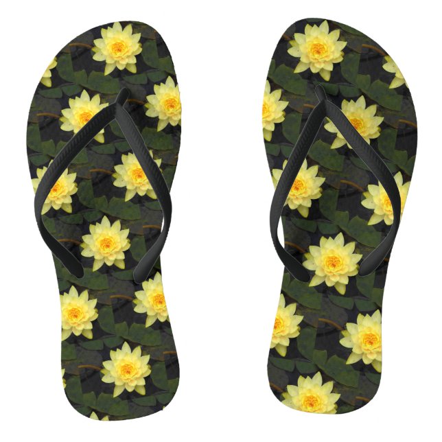 Water Lilies Flip Flops (Footbed)