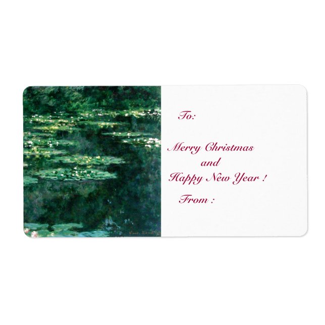 WATER LILIES IN GREEN POND by Claude Monet  (Front)