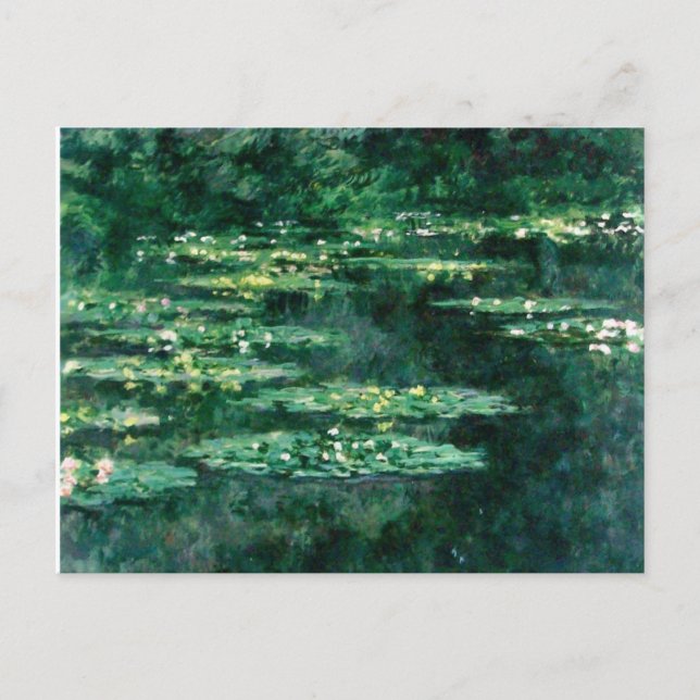 WATER LILIES IN GREEN POND by Claude Monet  Postcard (Front)