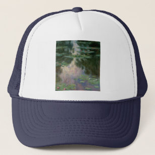 WATER LILIES IN PINK GREEN POND by Claude Monet  Trucker Hat