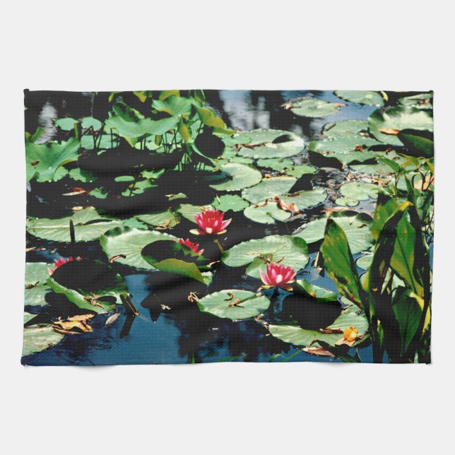 Water Lilies Kitchen Towel (Horizontal)
