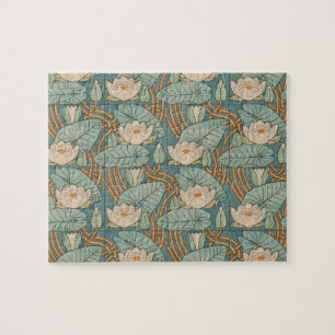 Water Lilies Lily Art Nouveau Nature Jigsaw Puzzle