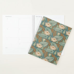 Water Lilies Lily Art Nouveau Nature Planner