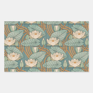 Water Lilies Lily Art Nouveau Nature Sticker