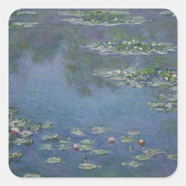 Water Lilies Monet 1906 Square Sticker (Front)