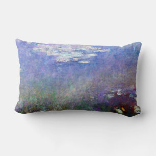 Water Lilies painting by Claude Monet Lumbar Pillow