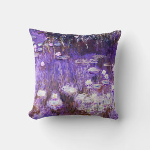 Water Lilies painting by Claude Monet Throw Pillow