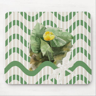 Water lilies pattern mouse pad