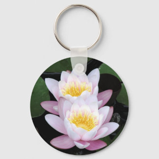 Water Lilies Round Keychain