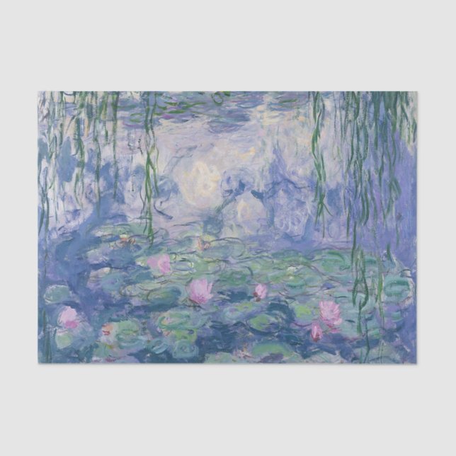 Water Lilies Series by Claude Monet Tissue Paper (Front)
