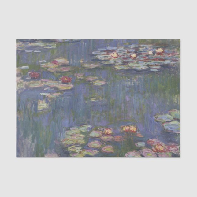 Water Lilies Series by Claude Monet Tissue Paper (Front)