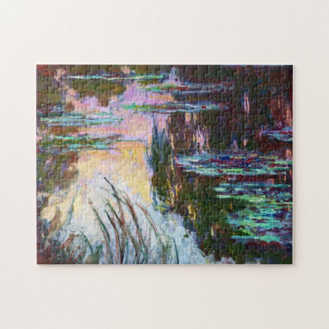 Water Lilies, Setting Sun Claude Monet Jigsaw Puzzle (Horizontal)