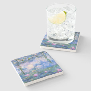 Water Lilies Stone Coaster