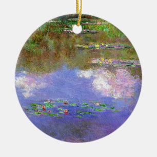 Water Lilies, The Clouds, Ceramic Ornament