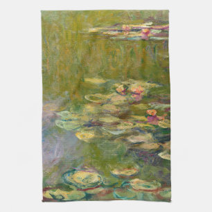 WATER LILLIES by Claude Monet Kitchen Towel