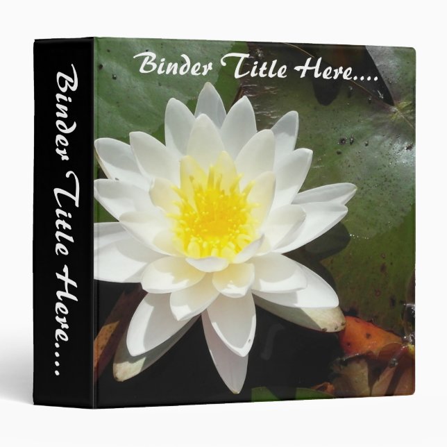 Water Lily 1.5" Binder (Front/Spine)