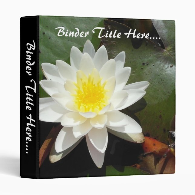 Water Lily 1" Binder (Front/Spine)