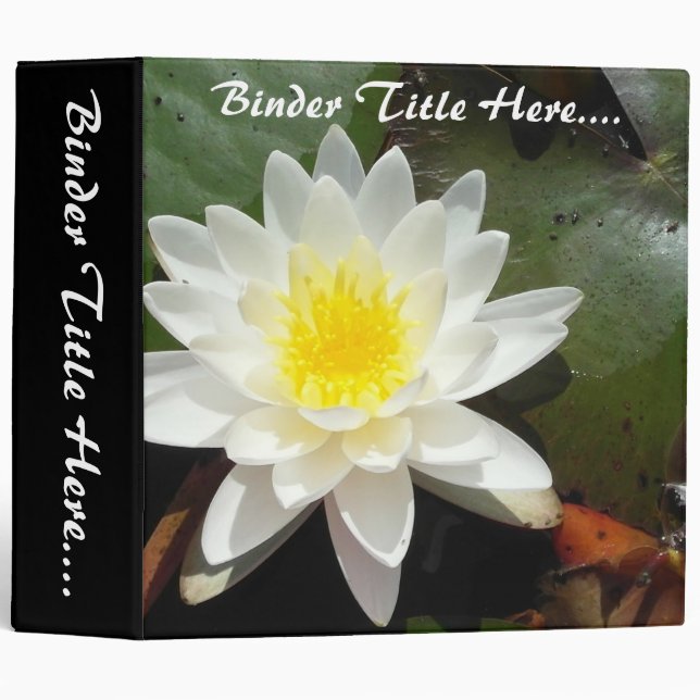 Water Lily 2" Binder (Front/Spine)