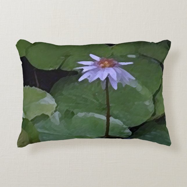 Water Lily Accent Pillow (Front)
