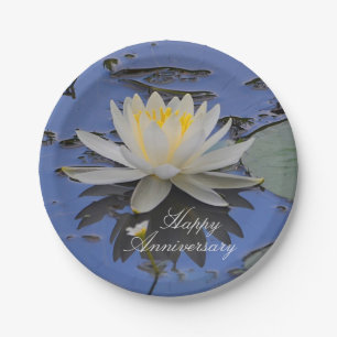 Water Lily Anniversary Plate