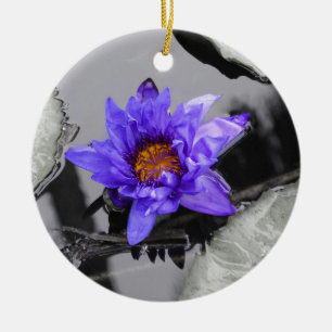 Water Lily Ceramic Ornament