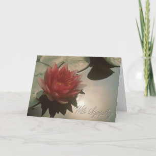 Water Lily Condolence Card