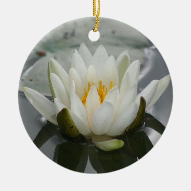Water Lily Flower Ornament (Front)