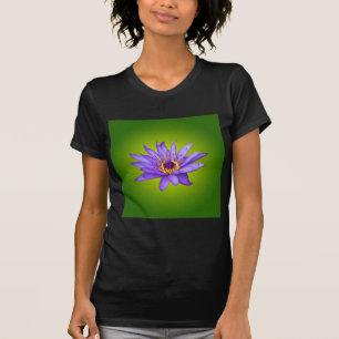 Water Lily Flower Pond Aquatic Purple Water Bloom T-Shirt