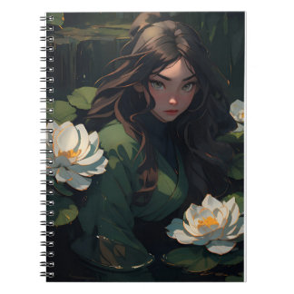 Water Lily Girl Notebook