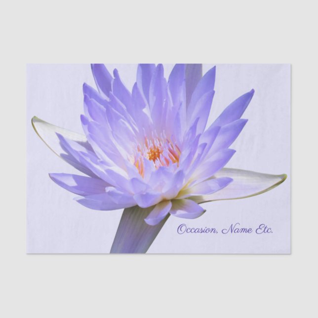 Water Lily Lavender Tissue Paper Gift Wrap (Front)