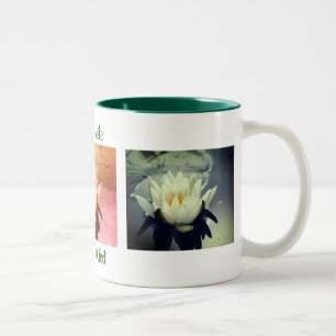 Water Lily Lotus Flower Personalized  Two-Tone Coffee Mug