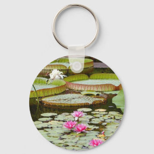 Water Lily Pads Ponds Keychain