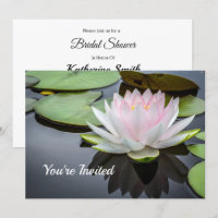 Water Lily Pink Floral Photo Bridal Shower
