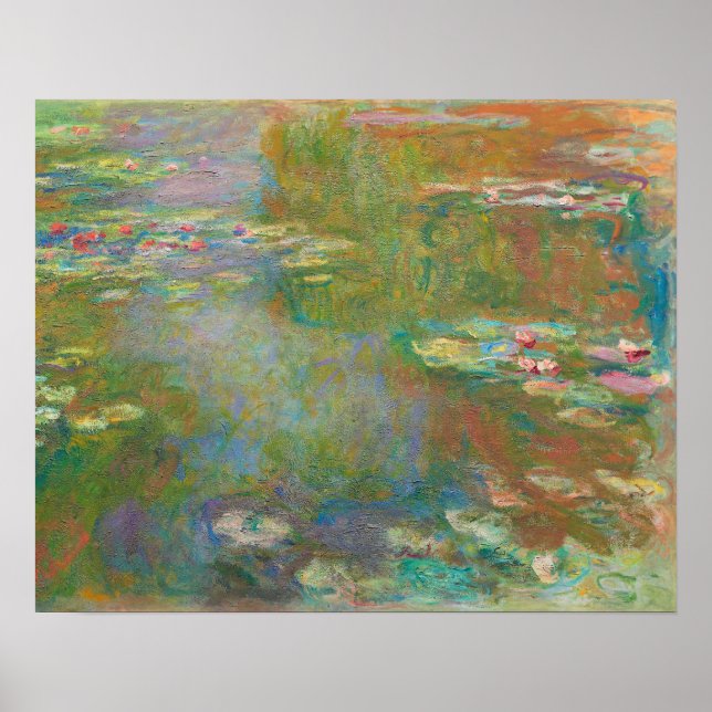 Water Lily Pond (1917–1919) by Claude Monet Poster (Front)