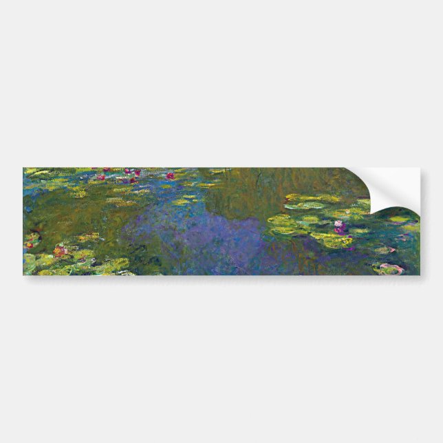 Water Lily Pond at Giverny, Claude Monet Bumper Sticker (Front)