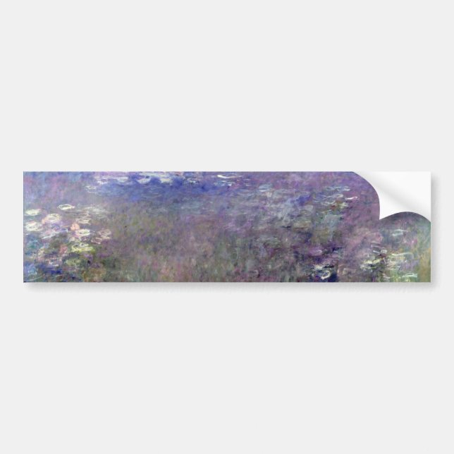Water Lily Pond at Giverny, Claude Monet Bumper Sticker (Front)