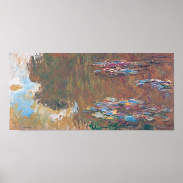 Water Lily Pond at Giverny, Claude Monet Poster (Front)