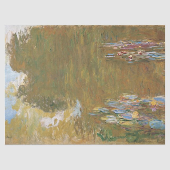 Water Lily Pond by Claude Monet Tissue Paper (Front)