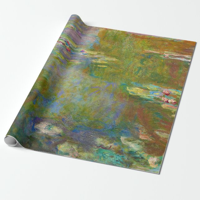 Water Lily Pond by Claude Monet Wrapping Paper (Unrolled)